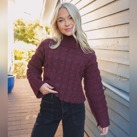 FREE PEOPLE Soul Searcher Mock Neck Womens Sweater NWOT - Picture 13 of 17